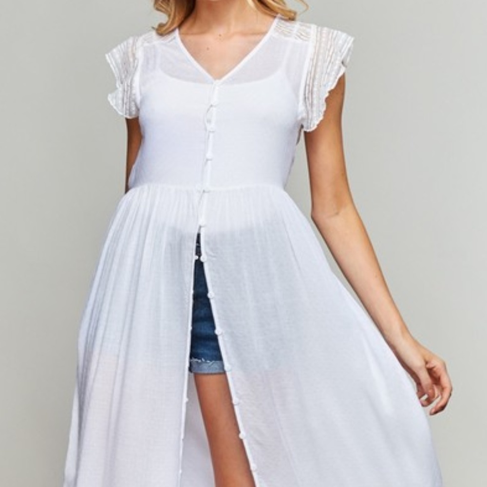 Lace Trim Boho Dress - Picture 3 of 5
